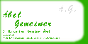 abel gemeiner business card